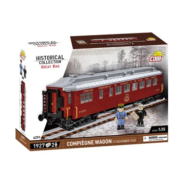Termékkép a dobozról - COBI 6291 - Compiègne Wagon 1918 vasúti kocsi  építőjáték