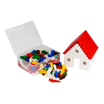 Termékkép a dobozról - Q-BRiCKS® | 250 db-os többszínű építőkocka készlet | házikó
