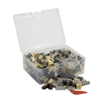 Termékkép a dobozról - Q-BRiCKS® | 300 db-os vegyes építőkocka készlet anyag színekben (alapkockák)