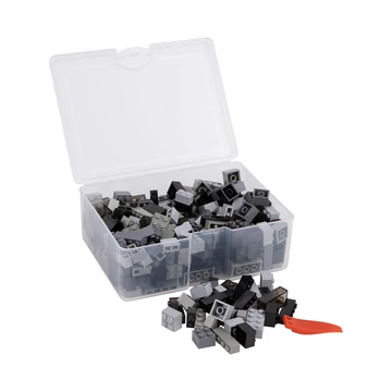 Termékkép a dobozról - Q-BRiCKS® | 300 db-os szürke építőkocka készlet (alapkockák)