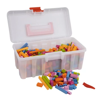 Termékkép a dobozról - Q-BRiCKS® | 650 db-os vegyes építőkocka készlet vidám virág színekben (alapkockák)