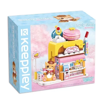 Termékkép a dobozról - QMAN® K28006 Keeppley - Vörös macska cukrászdája
