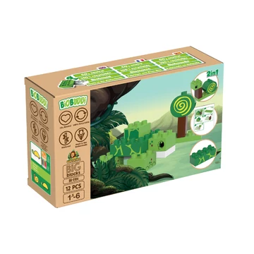 Termékkép a dobozról - BiOBUDDi® BB-0104 | bio építőjáték | Mocsár - 2 az 1-ben teknős vagy csiga