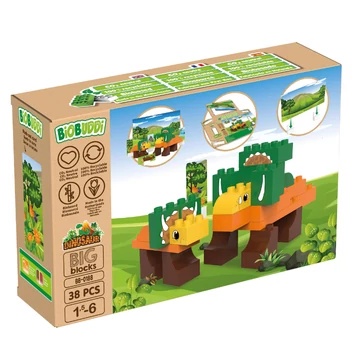 Termékkép a dobozról - BiOBUDDi® BB-0188 | bio építőjáték | Triceratops