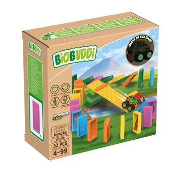 Termékkép a dobozról - BiOBUDDi® BB-4008 | bio építőjáték | Dominó versenypálya