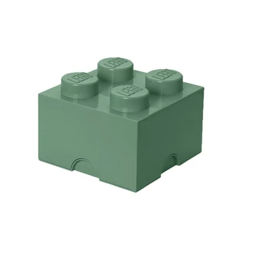 Termékkép a dobozról - LEGO® Kiegészítő - Tároló kocka 4-es homokzöld
