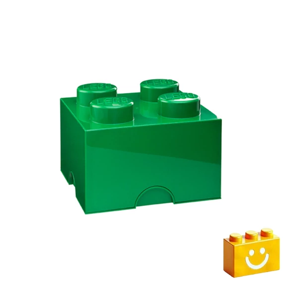 Termékkép a dobozról - LEGO® Kiegészítő - Tároló kocka 4-es zöld