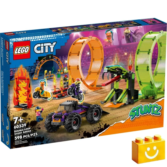 Termékkép a dobozról - LEGO® 60339 Kaszkadőr aréna dupla hurokkal