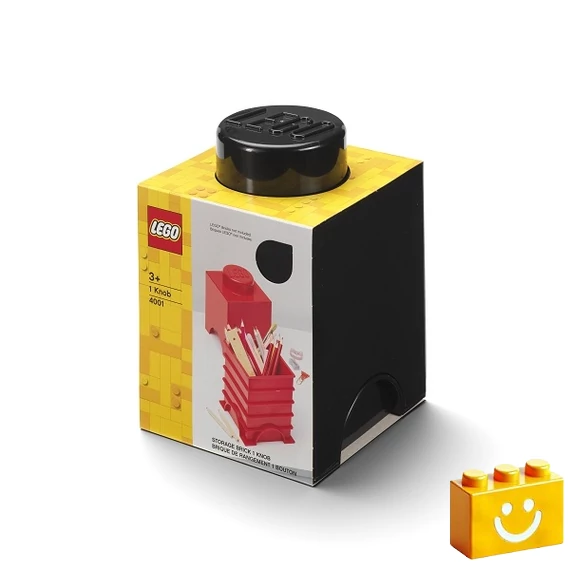 Termékkép a dobozról - LEGO® Kiegészítő - Tároló kocka 1-es fekete
