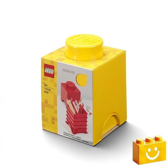 Termékkép a dobozról - LEGO® Kiegészítő - Tároló kocka 1-es sárga