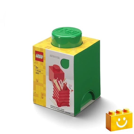 Termékkép a dobozról - LEGO® Kiegészítő - Tároló kocka 1-es zöld