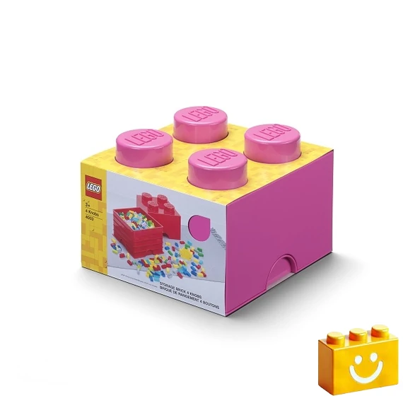 Termékkép a dobozról - LEGO® Kiegészítő - Tároló kocka 4-es pink