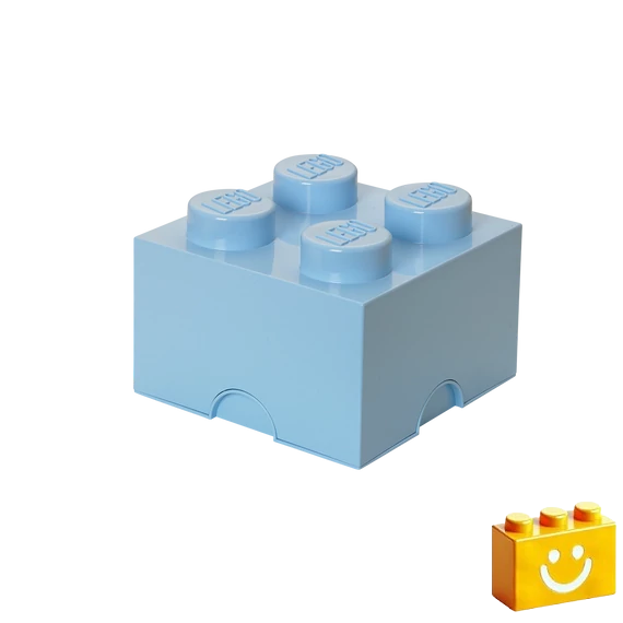 Termékkép a dobozról - LEGO® Kiegészítő - Tároló kocka 4-es világos kék