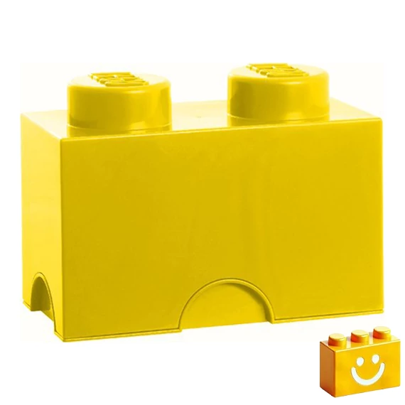 Termékkép a dobozról - LEGO® Kiegészítő - Tároló kocka 2-es sárga