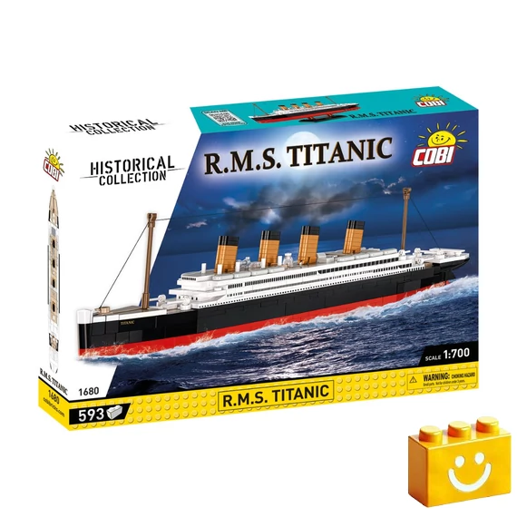 Termékkép a dobozról -COBI-1680 - R.M.S. Titanic – 1:700 méretarány - 100% kompatibilis minden más kedvelt márkával