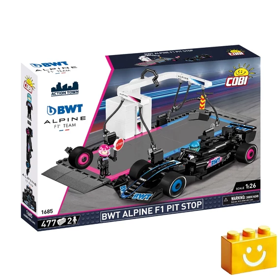 Termékkép a dobozról - COBI 1685 - BWT Alpine F1 Pit Stop