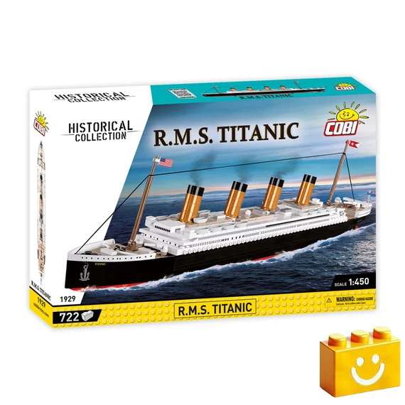 Termékkép a dobozról -COBI-1929 - R.M.S. Titanic – 1:450 méretarány - 100% kompatibilis minden más kedvelt márkával
