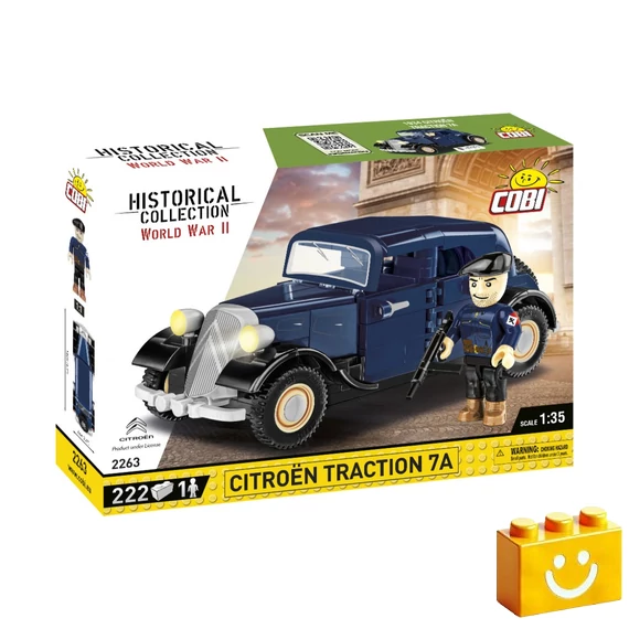 Termékkép a dobozról -COBI-2263 – Citroën Traction 7A (1934) – 100% kompatibilis minden más kedvelt márkával