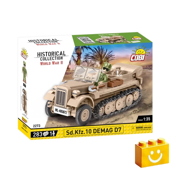 Termékkép a dobozról -COBI-2273 – Sd.Kfz.10 DEMAG D7 – 100% kompatibilis minden más kedvelt márkával