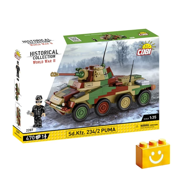 Termékkép a dobozról -COBI-2287 – Sd.Kfz 234/2 PUMA – 100% kompatibilis minden más kedvelt márkával
