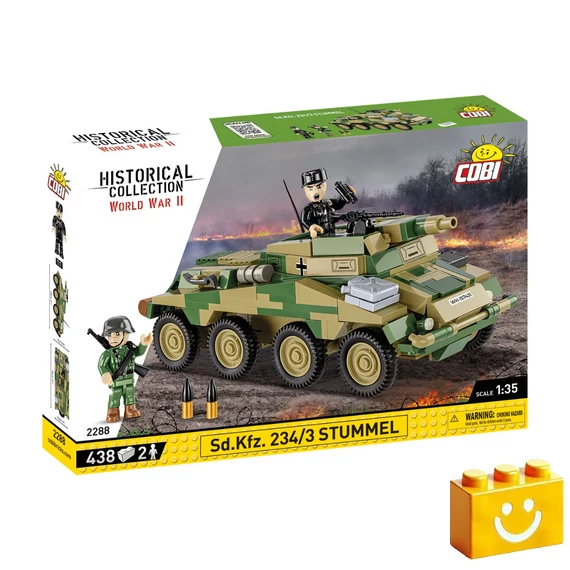 Termékkép a dobozról -COBI-2288 – Sd.Kfz 234/3 STUMMEL – 100% kompatibilis minden más kedvelt márkával