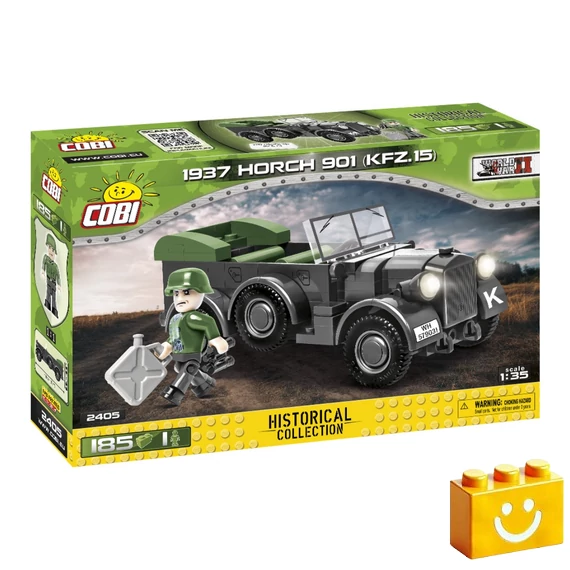 Termékkép a dobozról -COBI-2405 – 1937 Horch 901 (Kfz.15) – Német terepjáró – 100% kompatibilis minden más kedvelt márkával