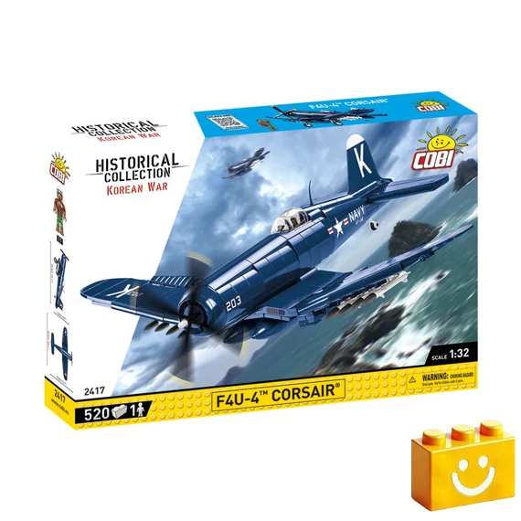 Termékkép a dobozról -COBI-2417 – F4U-4 Corsair – Amerikai vadászbombázó – 100% kompatibilis minden más kedvelt márkával