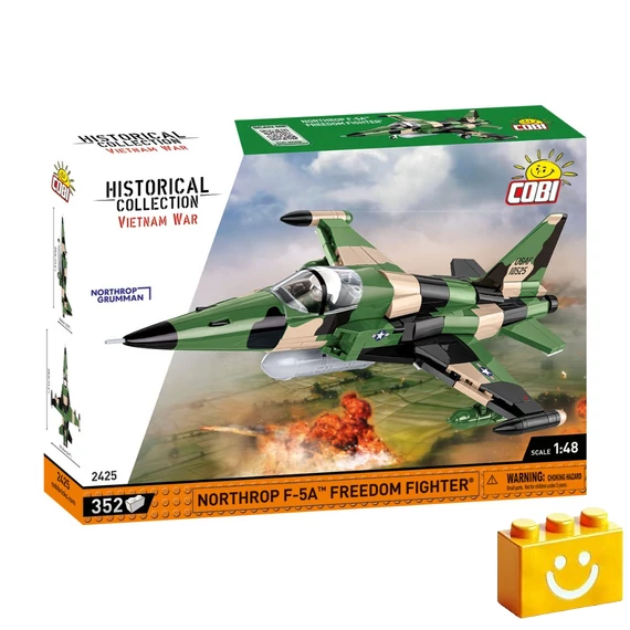Termékkép a dobozról -COBI-2425 – Northrop F-5A Freedom Fighter – Amerikai vadászgép – 100% kompatibilis minden más kedvelt márkával