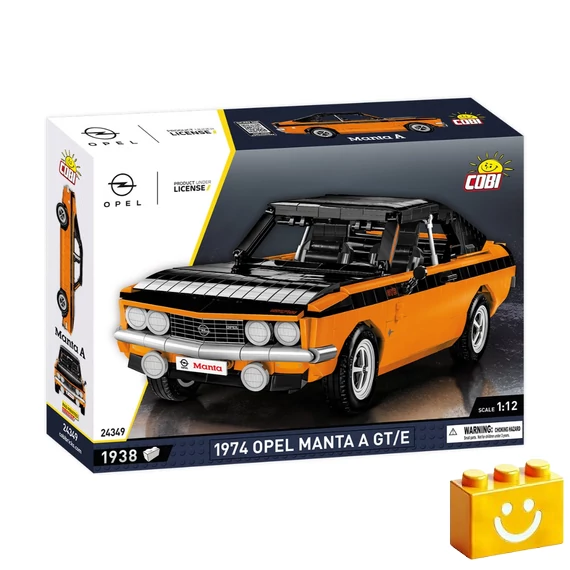Termékkép a dobozról -COBI-24349 – 1974 Opel Manta A GT/E – 100% kompatibilis minden más kedvelt márkával