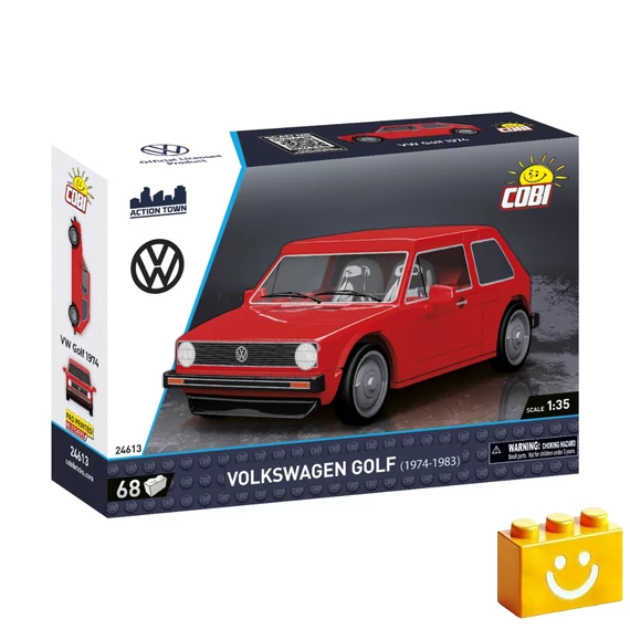 Termékkép a dobozról -COBI-24613 – Volkswagen Golf (1974–1983) – 100% kompatibilis minden más kedvelt márkával