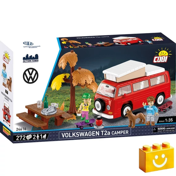 Termékkép a dobozról -COBI-24616 – Volkswagen T2a Lakókocsi – 100% kompatibilis minden más kedvelt márkával