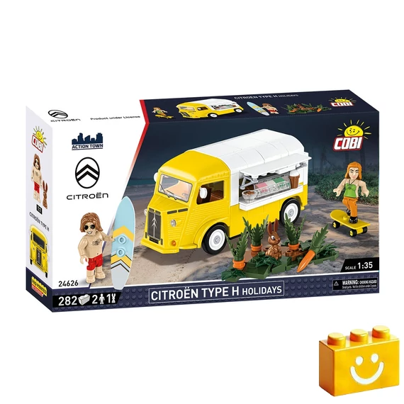 Termékkép a dobozról - COBI 24626 - Citroën Type H Holidays - fagylaltos food truck diorámával