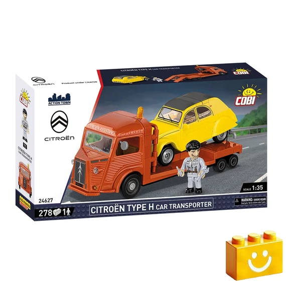 Termékkép a dobozról - COBI 24627 - Citroën Type H Holidays - fagylaltos food truck diorámával