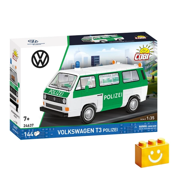 Termékkép a dobozról - COBI 24637 - Volkswagen T3 Polizei - rendőrségi kisbusz
