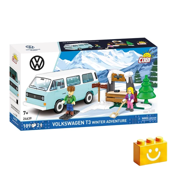 Termékkép a dobozról - COBI 24639 - Volkswagen T3 lakóautó téli kaland