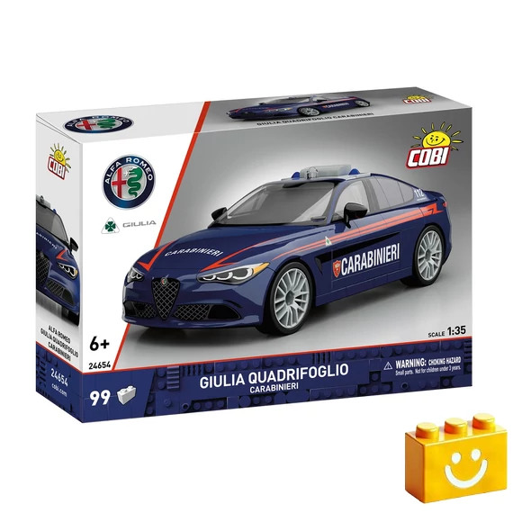 Termékkép a dobozról - COBI - 24654 - Alfa Romeo Giulia Quadrifoglio (zöld) - 100% kompatibilis minden más kedvelt márkával