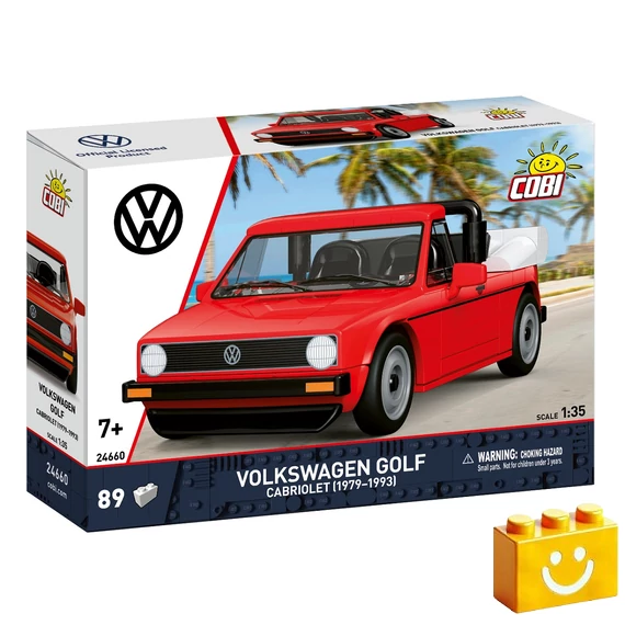 Termékkép a dobozról - COBI 24660 - Volkswagen Golf Cabrio (1979-1993) - 100% kompatibilis minden más kedvelt márkával