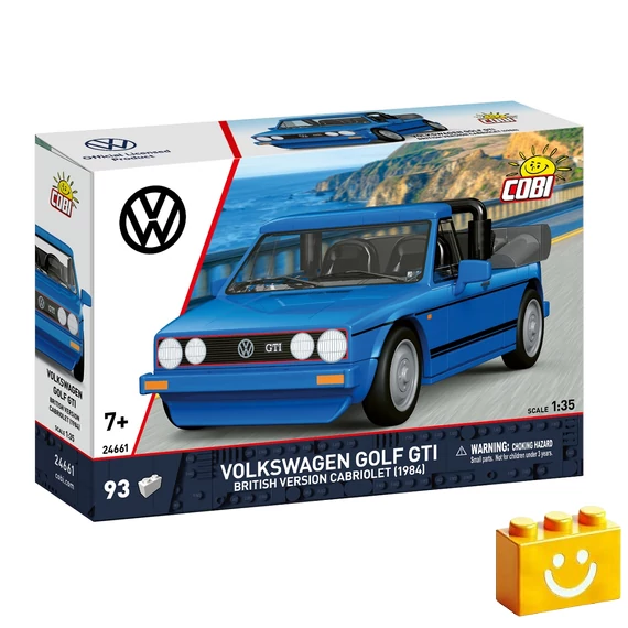 Termékkép a dobozról - COBI 24661 - Volkswagen Golf GTI British Version Cabrio (1984)) - 100% kompatibilis minden más kedvelt márkával