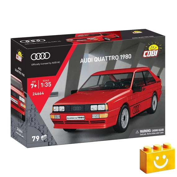 Termékkép a dobozról - COBI 24664 - Audi quattro (1980) - 100% kompatibilis minden más kedvelt márkával