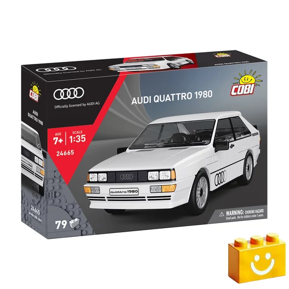 Termékkép a dobozról - COBI 24665 - Audi quattro (1980) - 100% kompatibilis minden más kedvelt márkával