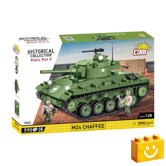 Termékkép a dobozról -COBI-2543 – M24 Chaffee könnyű harckocsi – 100% kompatibilis minden más kedvelt márkával