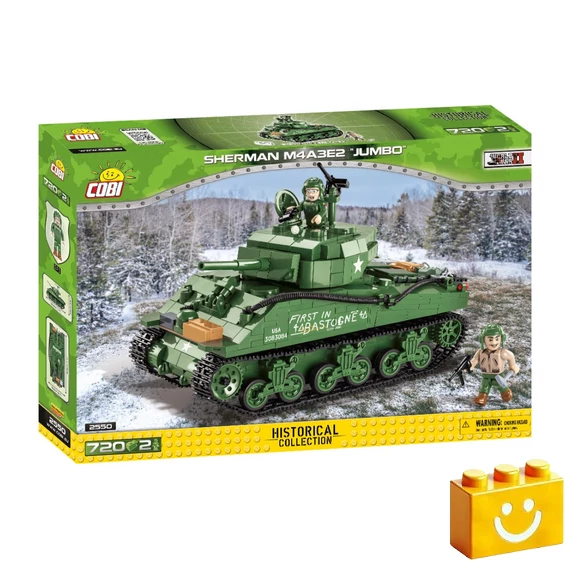 Termékkép a dobozról -COBI-2550 – Sherman M4A3E2 „Jumbo” – 100% kompatibilis minden más kedvelt márkával