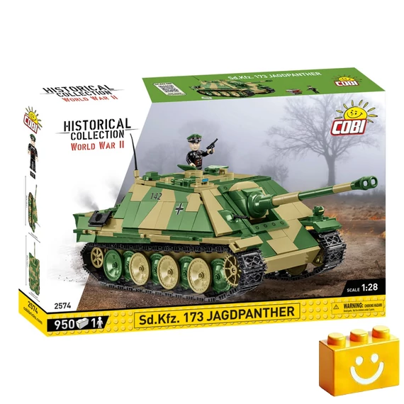 Termékkép a dobozról -COBI-2574 – Sd.Kfz. 173 Jagdpanther páncélvadász – 100% kompatibilis minden más kedvelt márkával