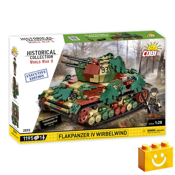 Termékkép a dobozról -COBI-2593 – Flakpanzer IV Wirbelwind – Executive Edition – 100% kompatibilis minden más kedvelt márkával