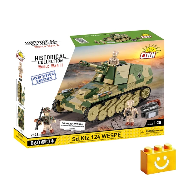 Termékkép a dobozról -COBI-2598 – Sd.Kfz. 124 Wespe önjáró tarack – 100% kompatibilis minden más kedvelt márkával