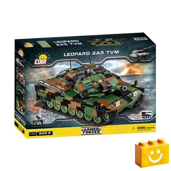 Termékkép a dobozról -COBI-2620 – Leopard 2A5 TVM – Német harckocsi – 100% kompatibilis minden más kedvelt márkával