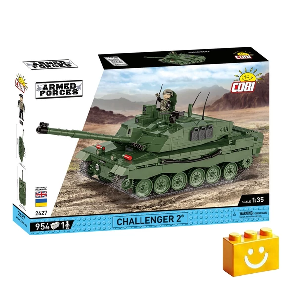 Termékkép a dobozról -COBI-2627 – Challenger 2 – Brit harckocsi – 100% kompatibilis minden más kedvelt márkával