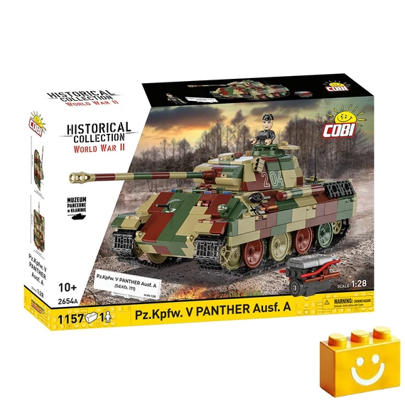 Termékkép a dobozról -COBI-2654 – Pz.Kpfw. V Panther Ausf. A közepes harckocsi – 100% kompatibilis minden más kedvelt márkával