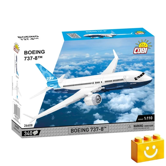 Termékkép a dobozról -COBI-26608 - Boeing 737-8 - 100% kompatibilis minden más kedvelt márkával