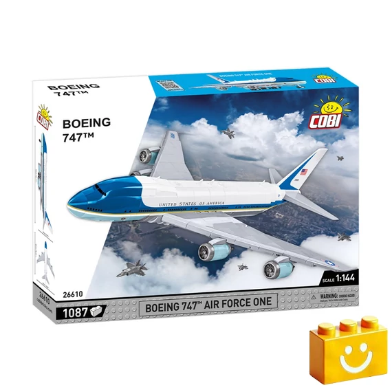 Termékkép a dobozról -COBI-26610 - Boeing 747 Air Force One - 100% kompatibilis minden más kedvelt márkával